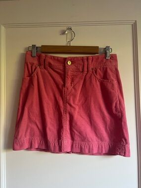 Lilly Pulitzer Pink Corduroy Mini Skirt